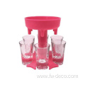 Beverage Dispenser - 6 Shot Glasses Dispenser Set